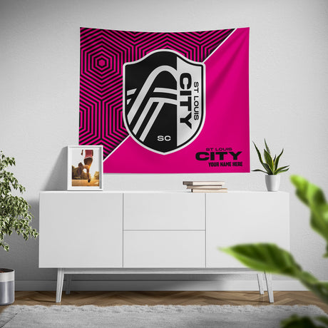 Pixsona St. Louis City SC Pink Implosion Tapestry | Personalized | Custom