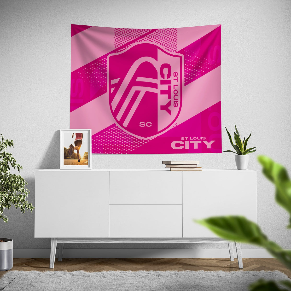 Pixsona St. Louis City SC Pink Motion Tapestry