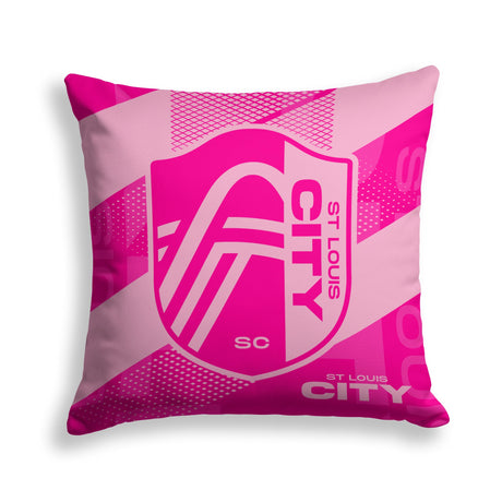 Pixsona St. Louis City SC Pink Motion Throw Pillow