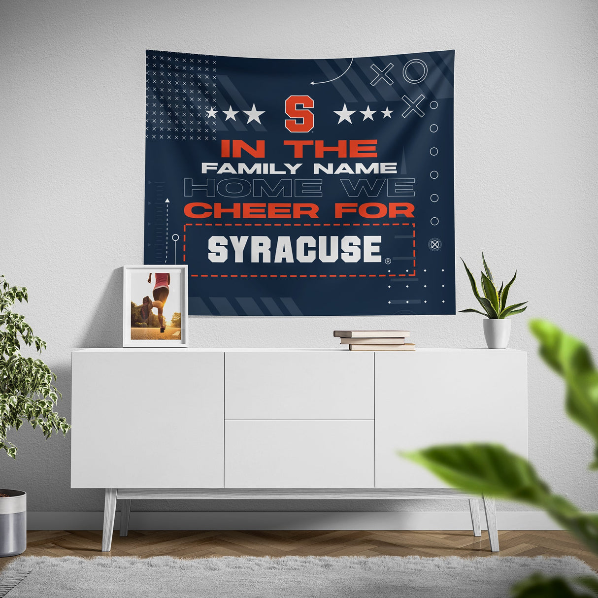 Pixsona Syracuse Orange Cheer Tapestry | Personalized | Custom