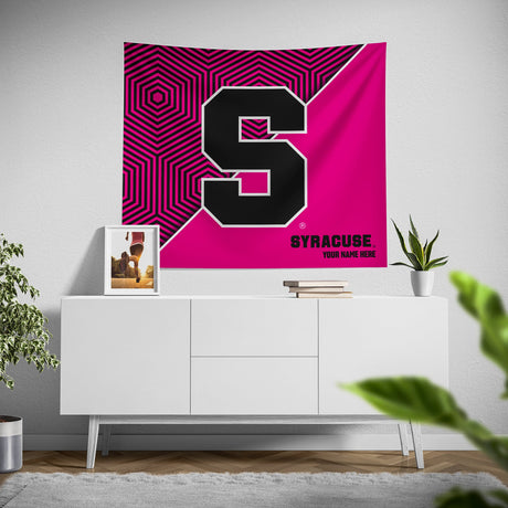 Pixsona Syracuse Orange Pink Implosion Tapestry | Personalized | Custom