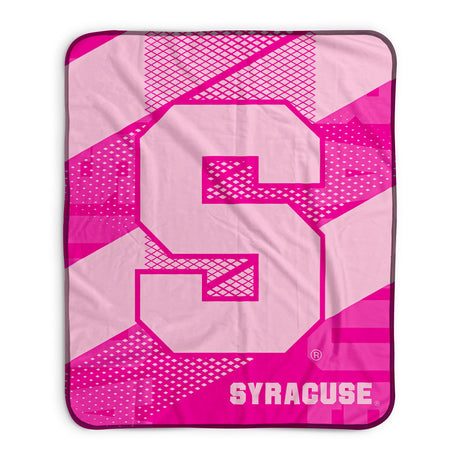 Pixsona Syracuse Orange Pink Motion Pixel Fleece Blanket