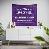 Pixsona TCU Horned Frogs Cheer Tapestry | Personalized | Custom