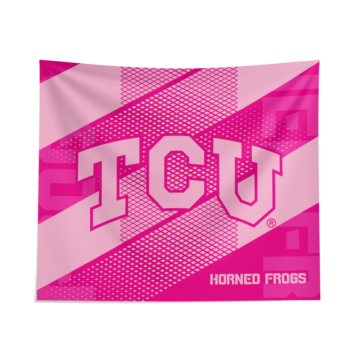 Pixsona TCU Horned Frogs Pink Motion Tapestry