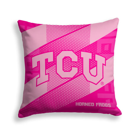 Pixsona TCU Horned Frogs Pink Motion Throw Pillow