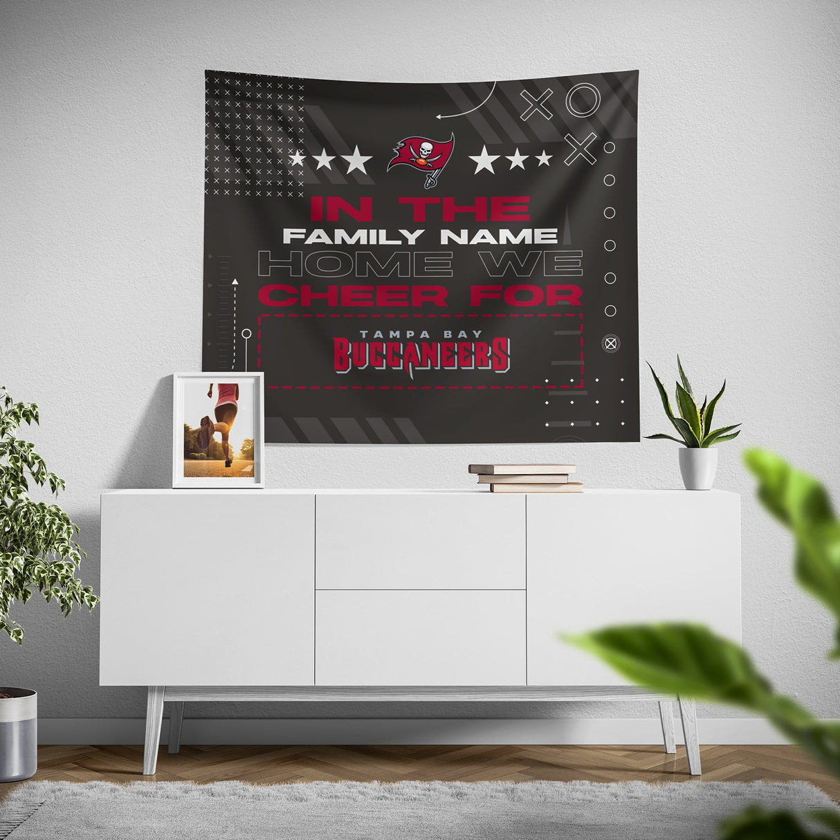 Pixsona Tampa Bay Buccaneers Cheer Tapestry | Personalized | Custom