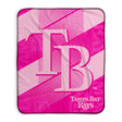 Pixsona Tampa Bay Rays Pink Motion Pixel Fleece Blanket