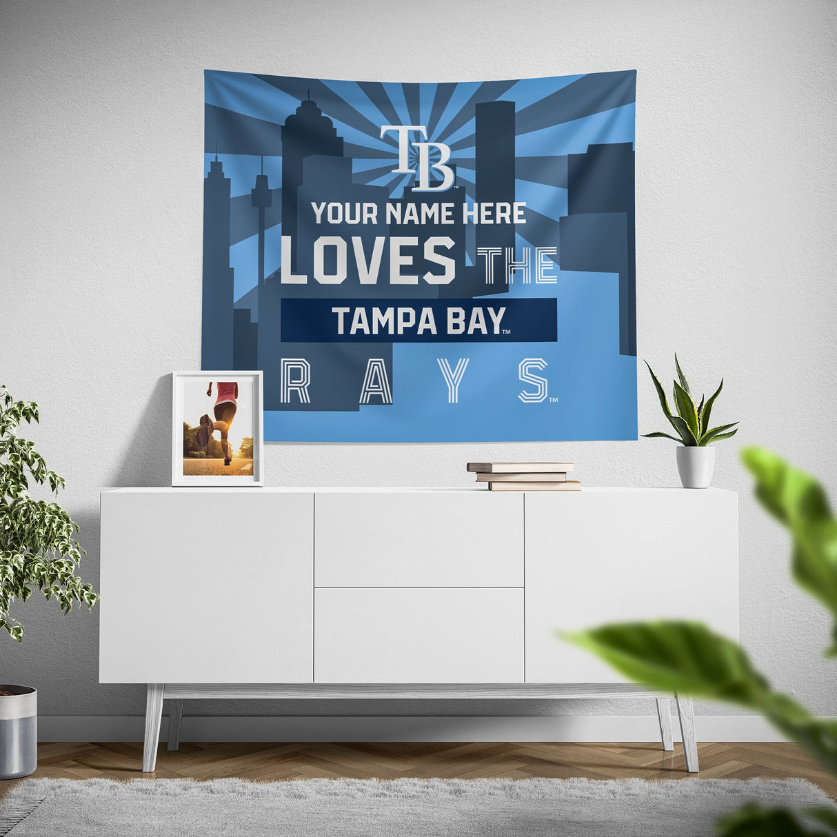 Pixsona Tampa Bay Rays Skyline Tapestry | Personalized | Custom