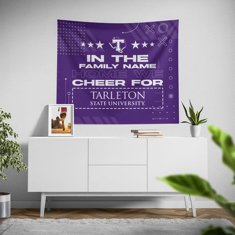 Pixsona Tarleton State Texans Cheer Tapestry | Personalized | Custom