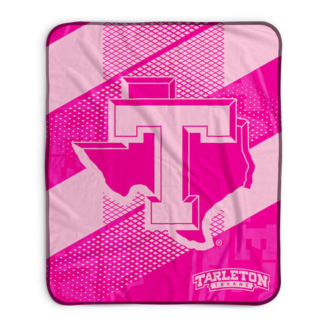 Pixsona Tarleton State Texans Pink Motion Pixel Fleece Blanket