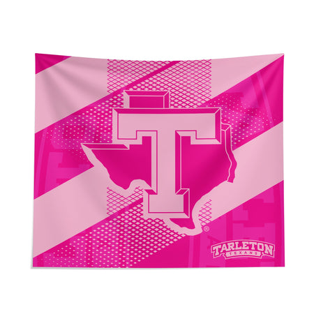 Pixsona Tarleton State Texans Pink Motion Tapestry