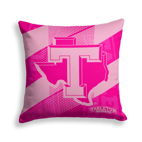 Pixsona Tarleton State Texans Pink Motion Throw Pillow