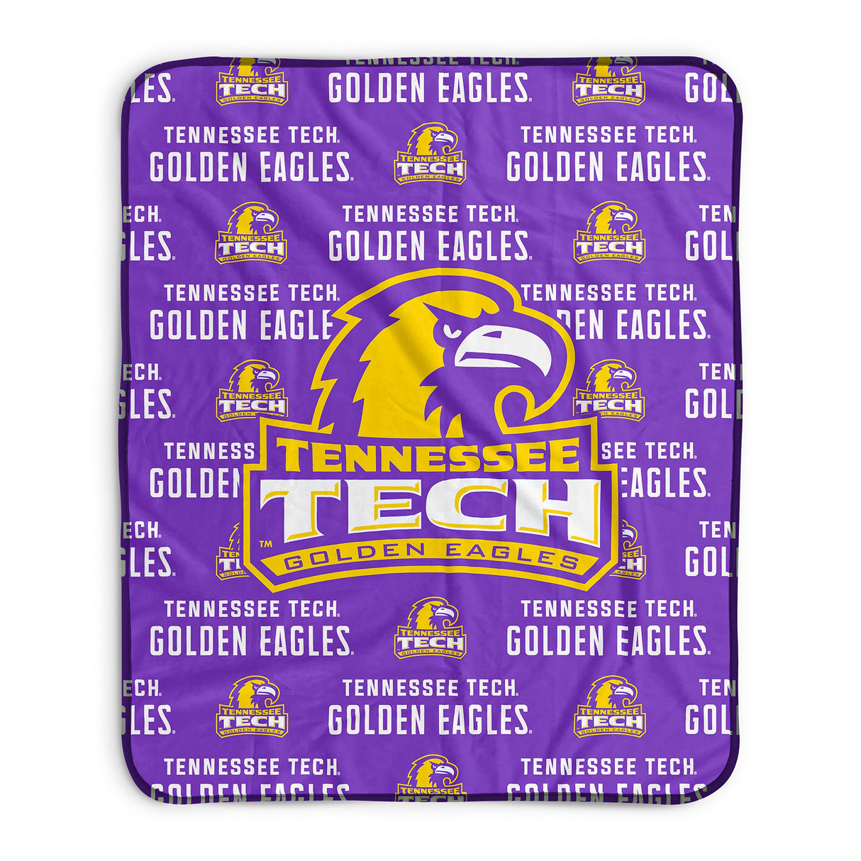 Pixsona Tennessee Tech Golden Eagles Repeat Pixel Fleece Blanket