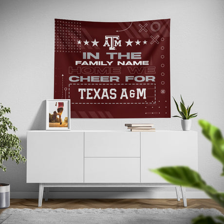 Pixsona Texas A&M Aggies Cheer Tapestry | Personalized | Custom