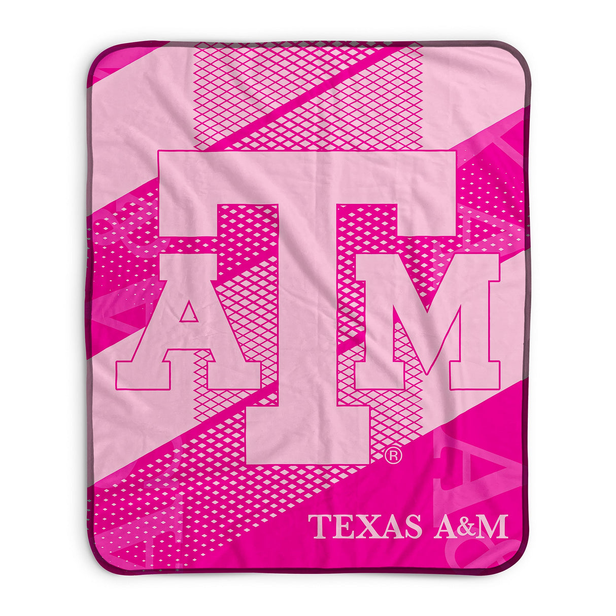 Pixsona Texas A&M Aggies Pink Motion Pixel Fleece Blanket