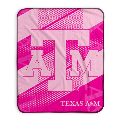 Pixsona Texas A&M Aggies Pink Motion Pixel Fleece Blanket