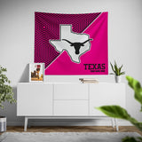 Pixsona Texas Longhorns Pink Implosion Tapestry | Personalized | Custom