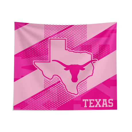 Pixsona Texas Longhorns Pink Motion Tapestry