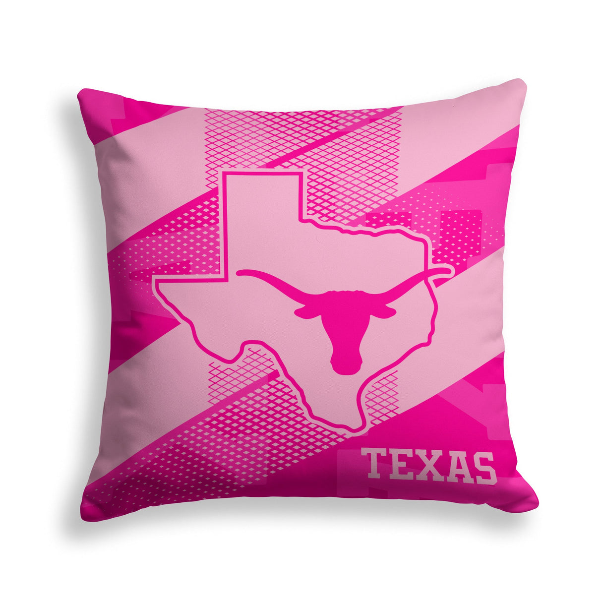 Pixsona Texas Longhorns Pink Motion Throw Pillow