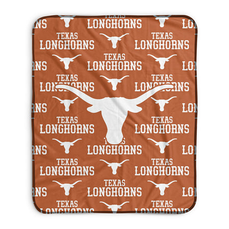 Pixsona Texas Longhorns Repeat Pixel Fleece Blanket