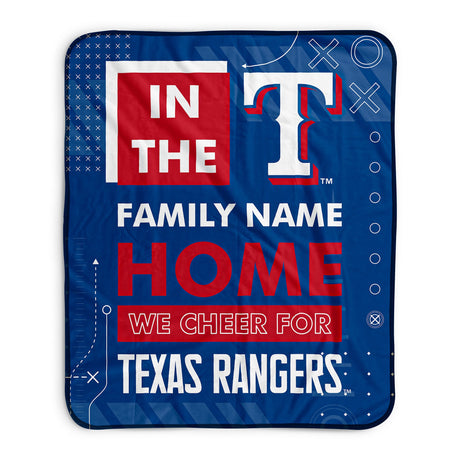 Pixsona Texas Rangers Cheer Pixel Fleece Blanket | Personalized | Custom