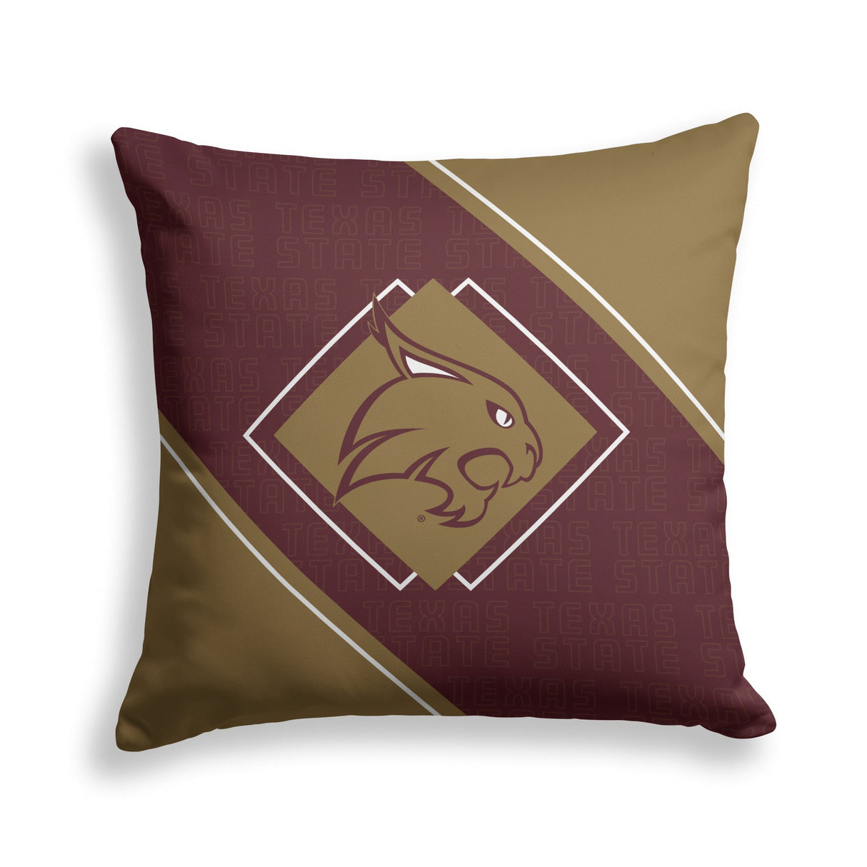 Pixsona Texas State Bobcats Boxed Throw Pillow