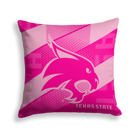 Pixsona Texas State Bobcats Pink Motion Throw Pillow