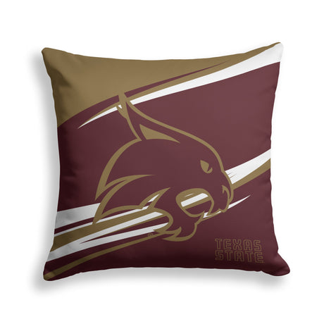 Pixsona Texas State Bobcats Velocity Throw Pillow