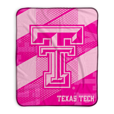 Pixsona Texas Tech Red Raiders Pink Motion Pixel Fleece Blanket