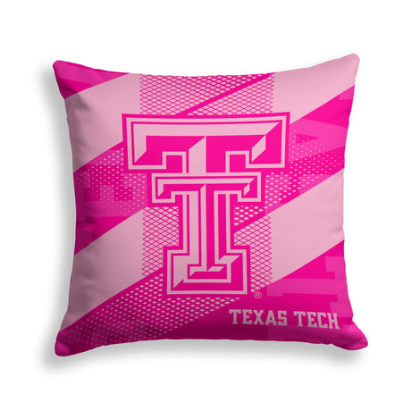 Pixsona Texas Tech Red Raiders Pink Motion Throw Pillow