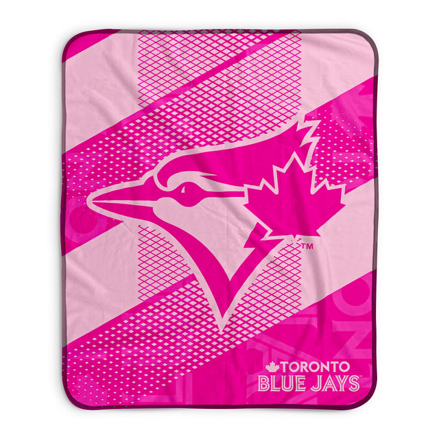 Pixsona Toronto Blue Jays Pink Motion Pixel Fleece Blanket