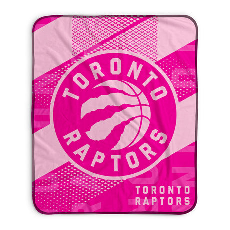 Pixsona Toronto Raptors Pink Motion Pixel Fleece Blanket