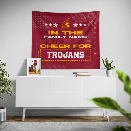 Pixsona USC Trojans Cheer Tapestry | Personalized | Custom