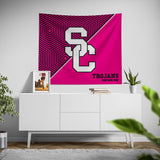 Pixsona USC Trojans Pink Implosion Tapestry | Personalized | Custom