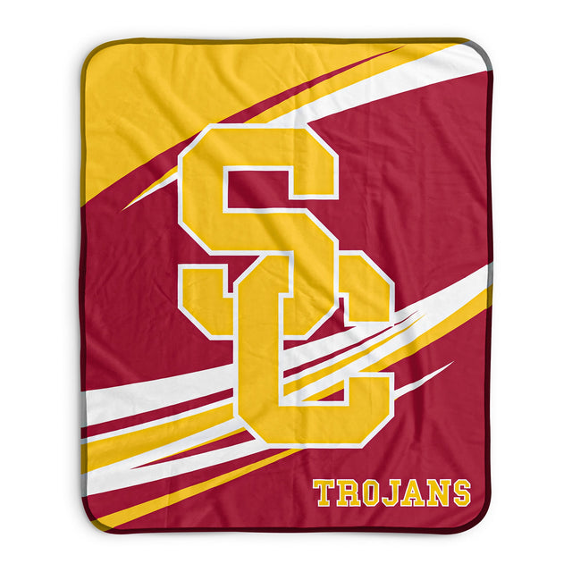 Pixsona USC Trojans Velocity Pixel Fleece Blanket