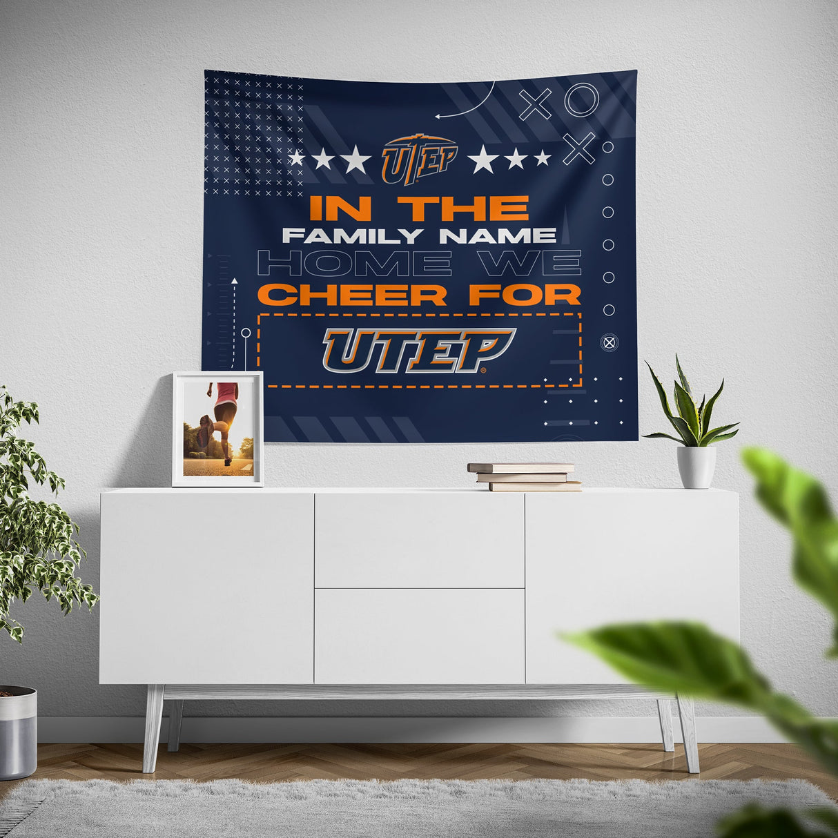 Pixsona UTEP Miners Cheer Tapestry | Personalized | Custom