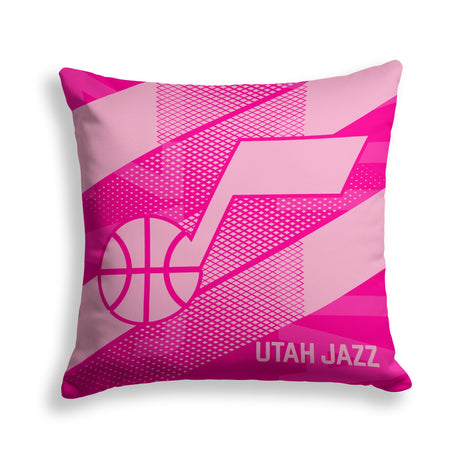 Pixsona Utah Jazz Pink Motion Throw Pillow