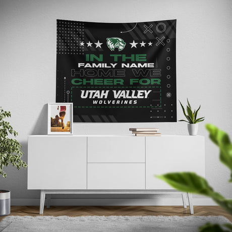 Pixsona Utah Valley Wolverines Cheer Tapestry | Personalized | Custom