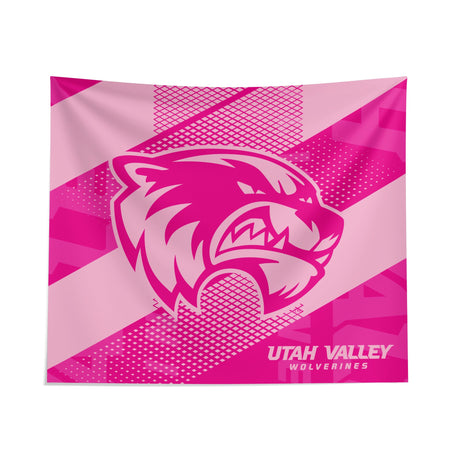 Pixsona Utah Valley Wolverines Pink Motion Tapestry