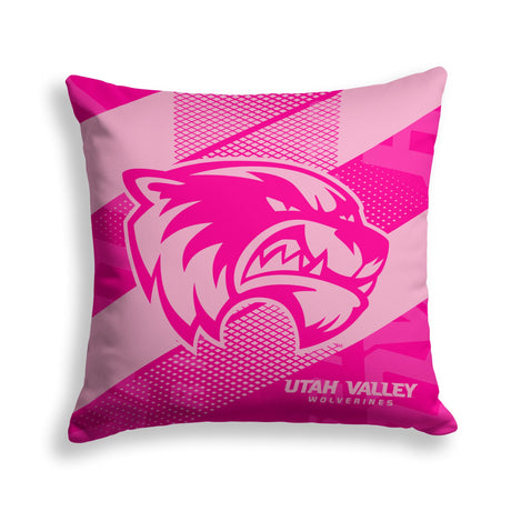 Pixsona Utah Valley Wolverines Pink Motion Throw Pillow