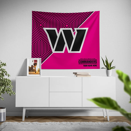 Pixsona Washington Commanders Pink Implosion Tapestry | Personalized | Custom