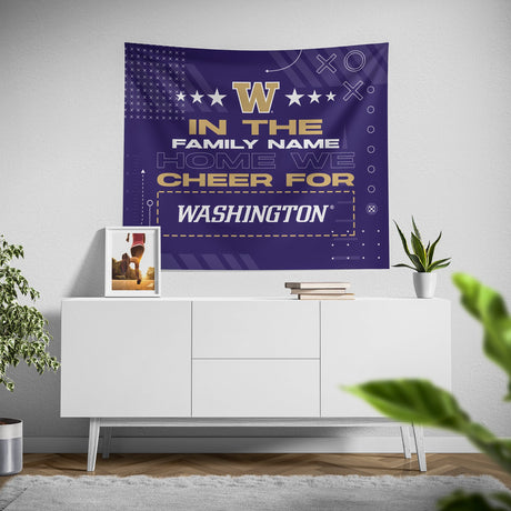 Pixsona Washington Huskies Cheer Tapestry | Personalized | Custom