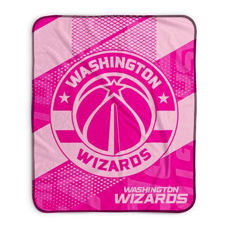 Pixsona Washington Wizards Pink Motion Pixel Fleece Blanket