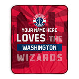 Pixsona Washington Wizards Skyline Pixel Fleece Blanket | Personalized | Custom