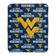 Pixsona West Virginia Mountaineers Repeat Pixel Fleece Blanket