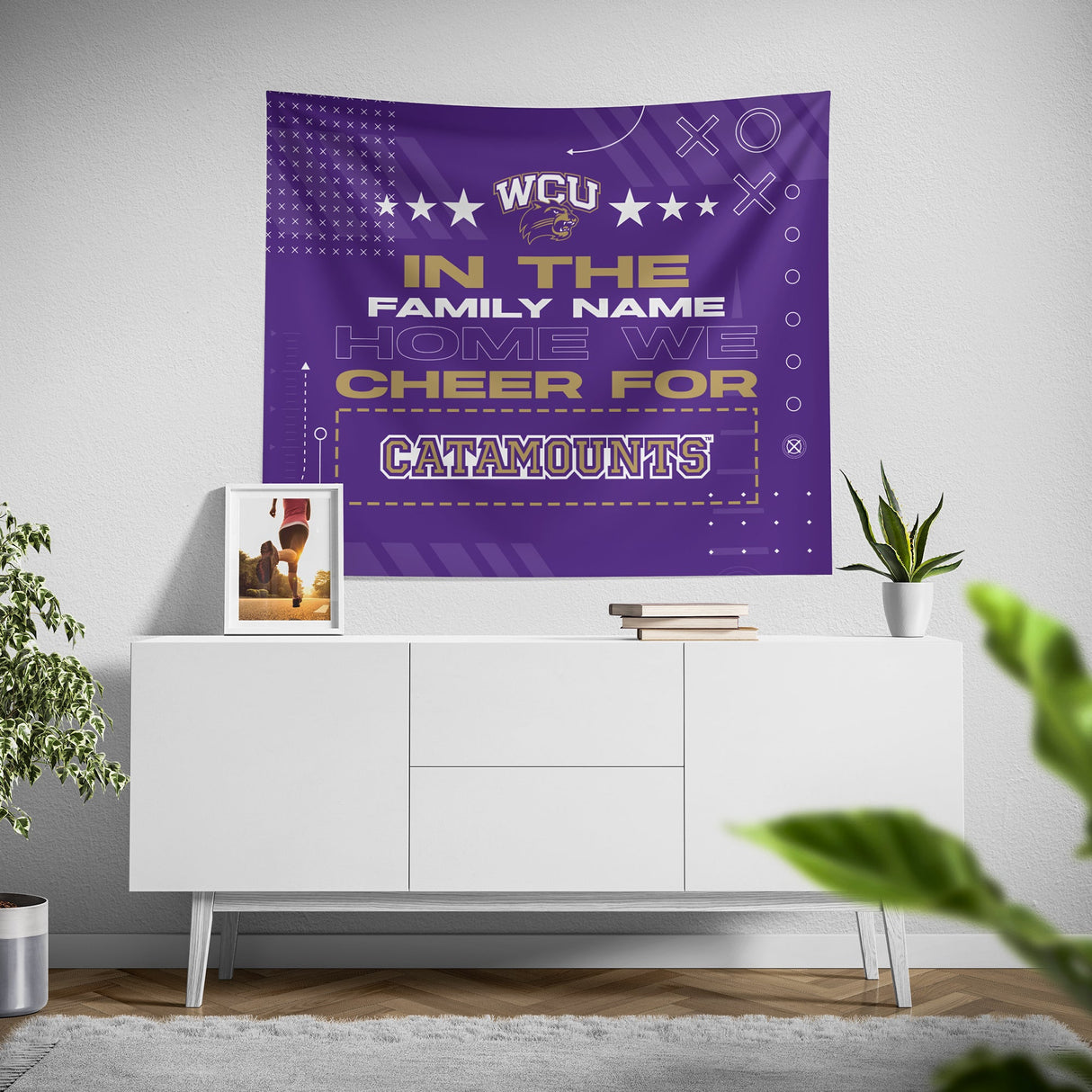 Pixsona Western Carolina Catamounts Cheer Tapestry | Personalized | Custom