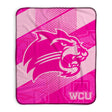 Pixsona Western Carolina Catamounts Pink Motion Pixel Fleece Blanket