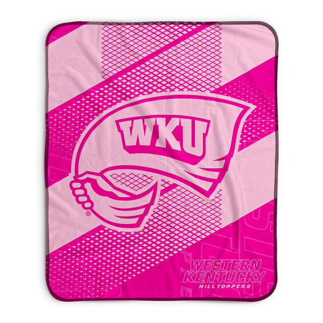 Pixsona Western Kentucky Hilltoppers Pink Motion Pixel Fleece Blanket