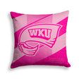 Pixsona Western Kentucky Hilltoppers Pink Motion Throw Pillow