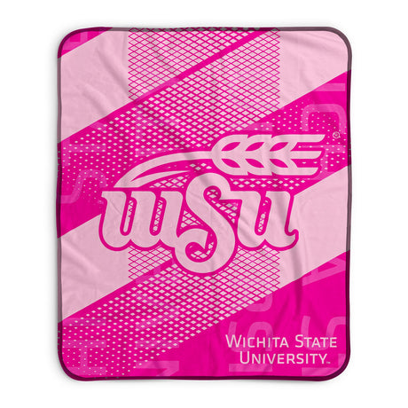 Pixsona Wichita State Shockers Pink Motion Pixel Fleece Blanket